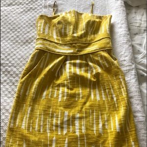 Milly yellow strapless dress